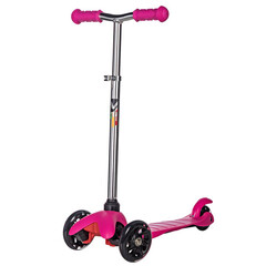 Самокат Novatrack Disco-kids Basic, колеса 120x76мм, розовый
