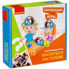 Обучающие игры Bondibon Настольная игра «БАСКЕТБОЛ НА ГОЛОВЕ», BOX 22×21×6,5 см